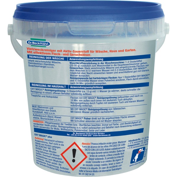 Dr.Beckmann OXY MAGIC plus Pulver, 1.000g, Waschmittel