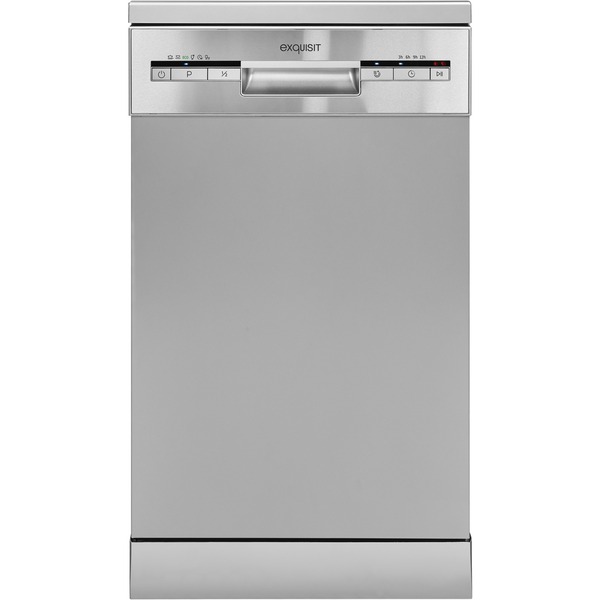 Exquisit GSP9109030E, Spülmaschine silber, 45 cm