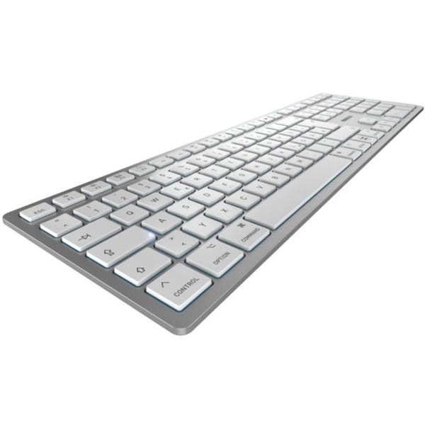 CHERRY KW 9100 SLIM FOR MAC, Tastatur silber/weiß, DE-Layout  