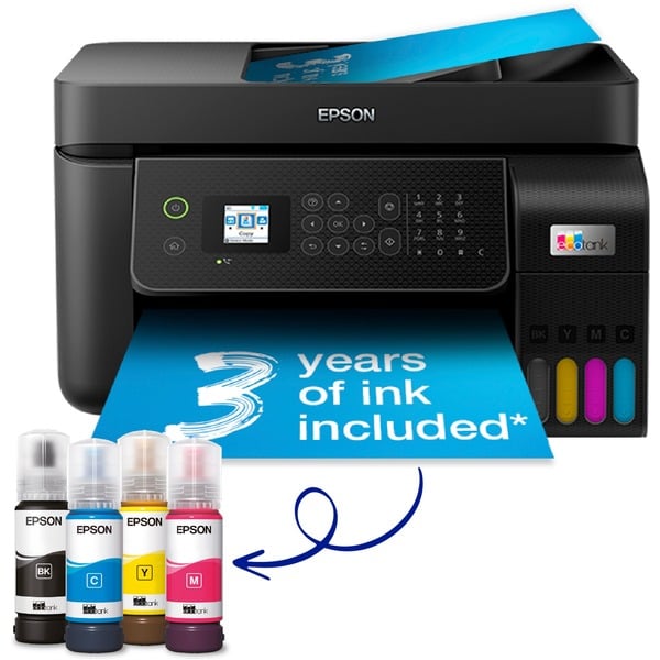 Epson EcoTank ET-4800, Multifunktionsdrucker schwarz, Scan, Kopie, Fax,  USB, LAN, WLAN | Tintenstrahldrucker