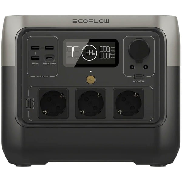 EcoFlow RIVER 2 Pro, tragbare Powerstation schwarz/grau, 768Wh, X-boost ...