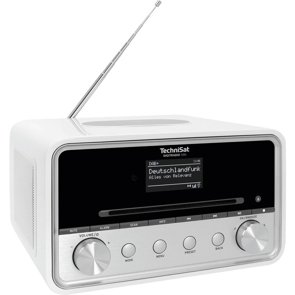 TechniSat DIGITRADIO 586 Internetradio (weiß/silber WLAN Bluetooth CD)