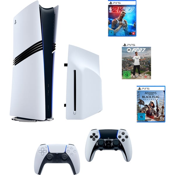 Ps5 Pro Button PS5 Pro with DualSense Edge controller, disc drive and 3 games now ...