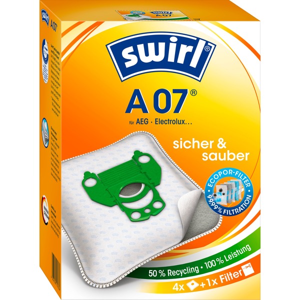 8 Staubsaugerbeutel Swirl A07 kompatibel für AEG Vampyr Exquisit Vampyr CE,