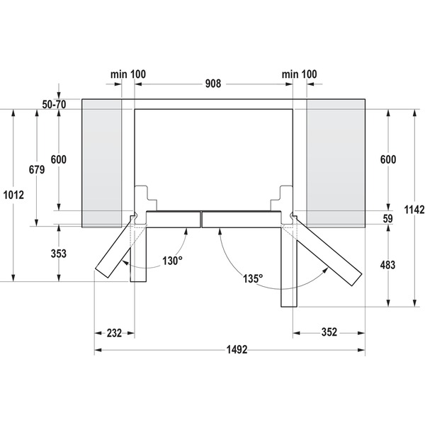 gorenje NRS9EVB, Side-by-Side schwarz