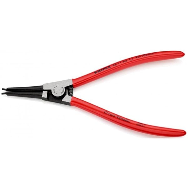 KNIPEX SicherungsringZange 46 11 A3 rot, Länge 210mm, gerade, für Außenringe auf Wellen