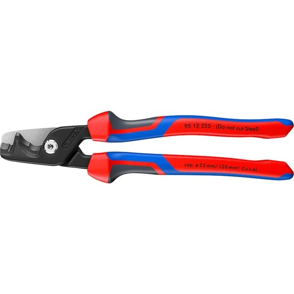 KNIPEX StepCut XL Kabelschere 95 12 225, Schneid-Zange rot/blau 