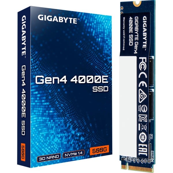 GIGABYTE Gen4 4000E SSD 500 GB PCIe 4.0 x4, NVMe 1.4, M.2 2280