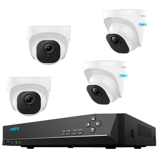 Reolink NVS85KD4A, Set 1x RLN8410 NVR, 4x PoE Reolink Dome Kameras