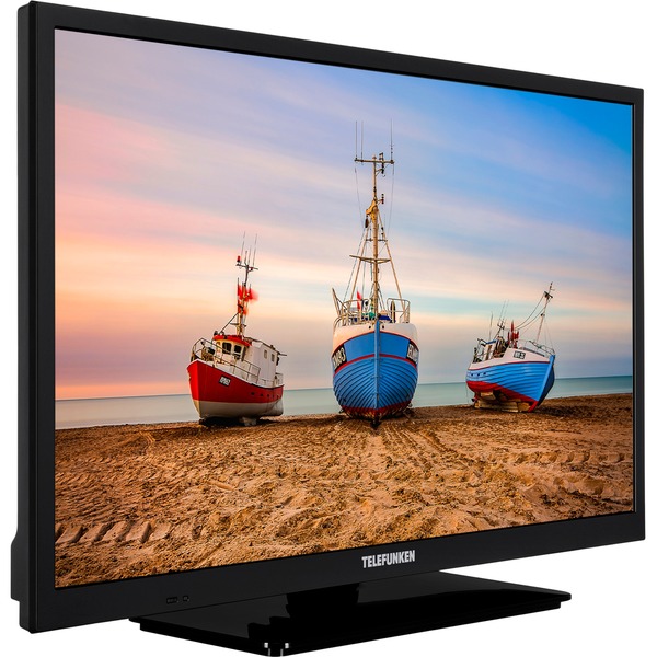 (24 60 WXGA, XH24N550M, HDMI schwarz, cm Telefunken Tuner, Zoll), Triple LED-Fernseher