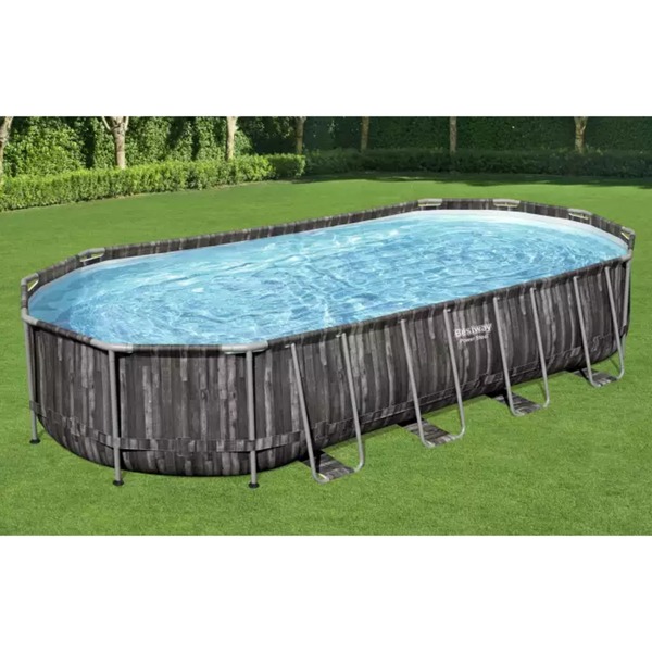 Bestway Power Steel Frame PoolSet, 732cm x 366cm x 122cm, Schwimmbad