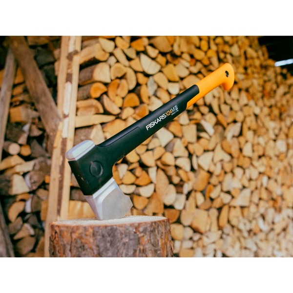 Hache Fiskars X-Series X24 - Spaltaxt Pour Fendre Du Bois, Lame Large Et Affûtage Breveté