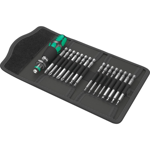 Wera Kraftform Kompakt 60 KK, 17-teilig, Steckschlüssel schwarz 