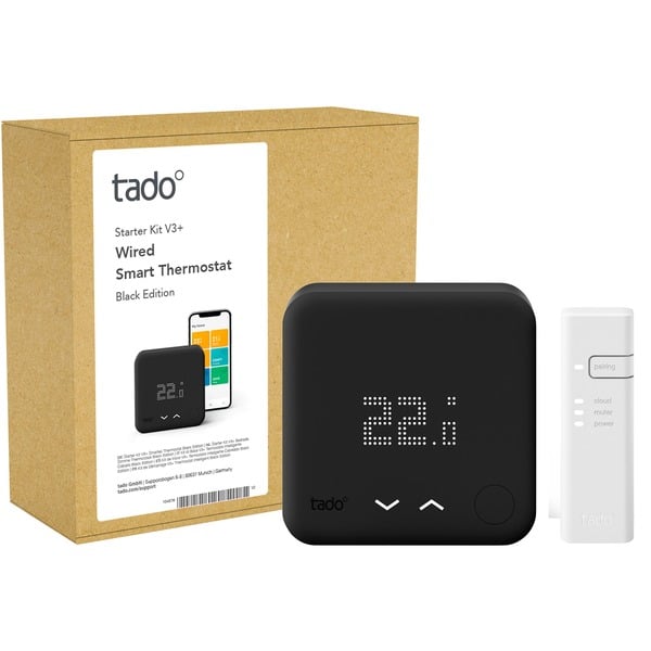 tado° Smartes Thermostat V3+ Starter Kit (Verkabelt), Set weiß 