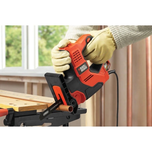 BLACK+DECKER 3in1 Autoselect Universalsäge Scorpion RS890K, Stichsäge orange, Koffer, 500 Watt