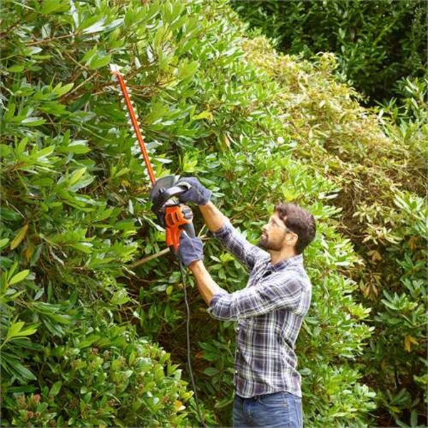 Black+Decker BEHT201 Heckenschere – 420 W, 45 Cm Klinge, Bis 16 Mm Aststärke
