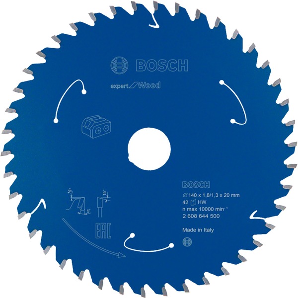 Bosch Professional Kreissägeblatt Expert for Wood, Ø 140mm, 42Z 