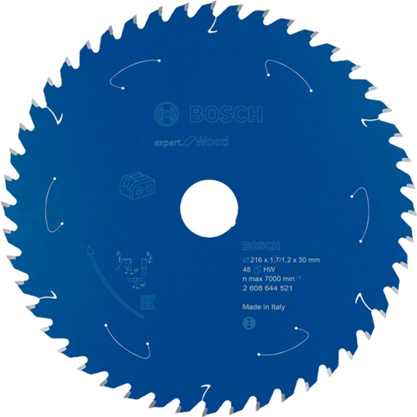 Bosch Professional Kreissägeblatt Expert for Wood, Ø 216mm, 48Z 