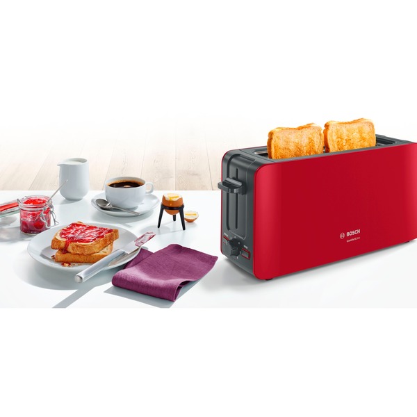 Bosch Home LangschlitzToaster TAT6A004 ComfortLine rot/grau