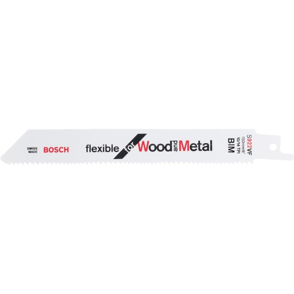 Bosch Professional Säbelsägeblatt S 922 VF Flexible for Wood and Metal, 25  Stück Länge 150mm