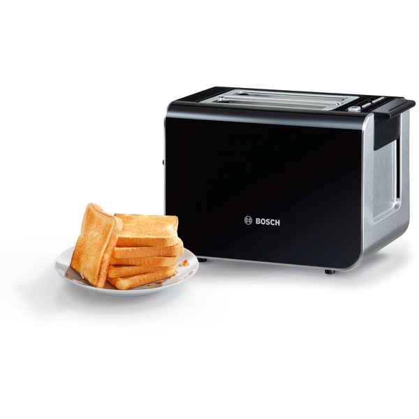 Bosch Home Toaster TAT8613 edelstahl/schwarz, Retail