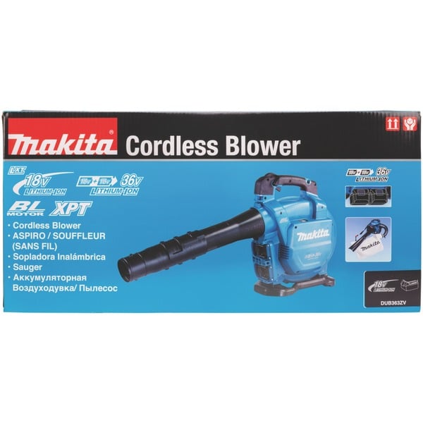 Makita AkkuLaubsauger/Laubbläser DUB363ZV, 36Volt (2x18V) blau/schwarz