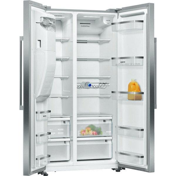 Siemens Side By Side Kühlschrank Mit Eiswürfelbereiter Siemens KA93DAIEP iQ500, Side-by-Side edelstahl