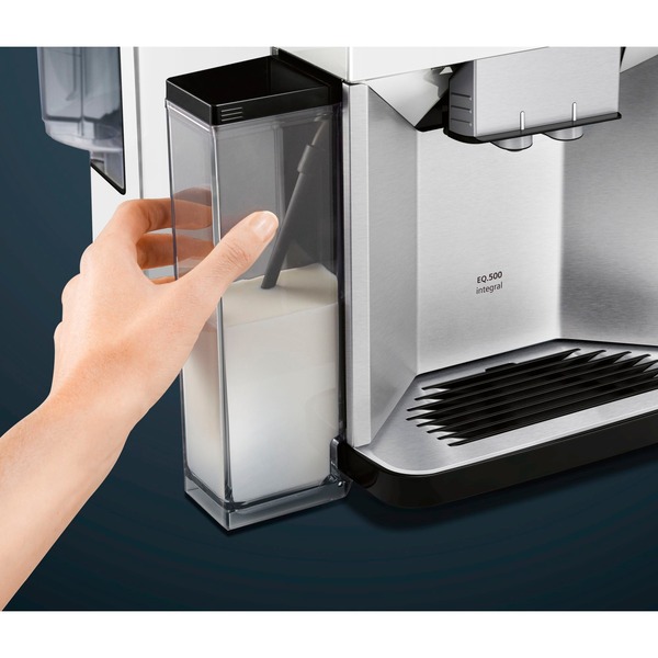 Siemens Kaffeevollautomat Eq.500 Integral Edelstahl Tq507d02 Siemens TQ507D02 EQ.500 integral, Vollautomat weiß/edelstahl