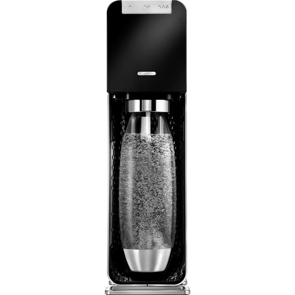 SodaStream POWER, Wassersprudler schwarz/edelstahl, inkl. 1 PET-Flasche