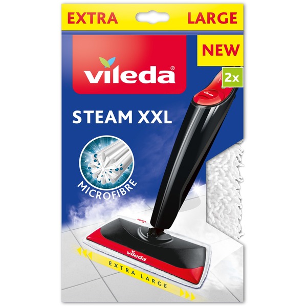 Vileda Ersatzbezug für Steam XXL Wischbezug (weiß 2 Stück)
