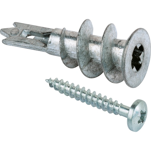 fischer Gipskartondübel Metall GKM 27 (silber 100 Stück mit Schraube)