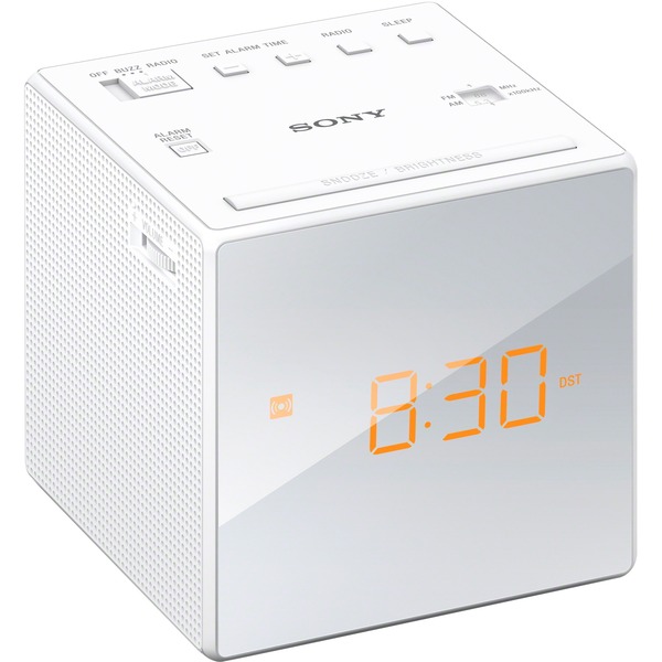 Sony ICF-C1W Radiowecker (weiß FM)