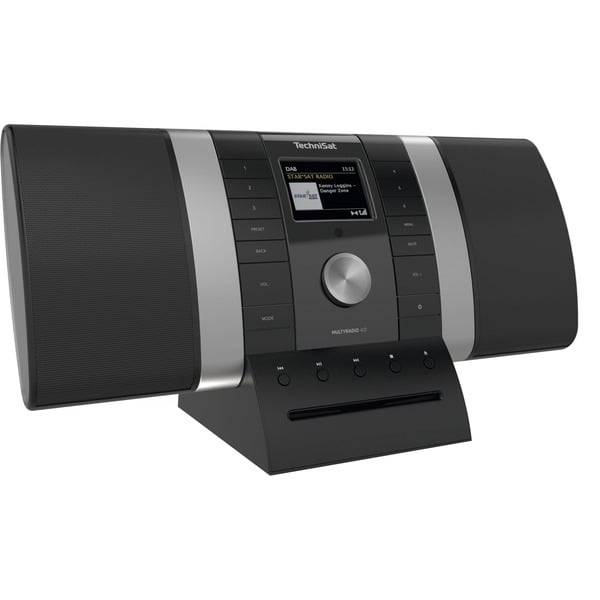 TechniSat MULTYRADIO schwarz/silber, Internetradio Bluetooth, WLAN, CD, Alexa 4.0