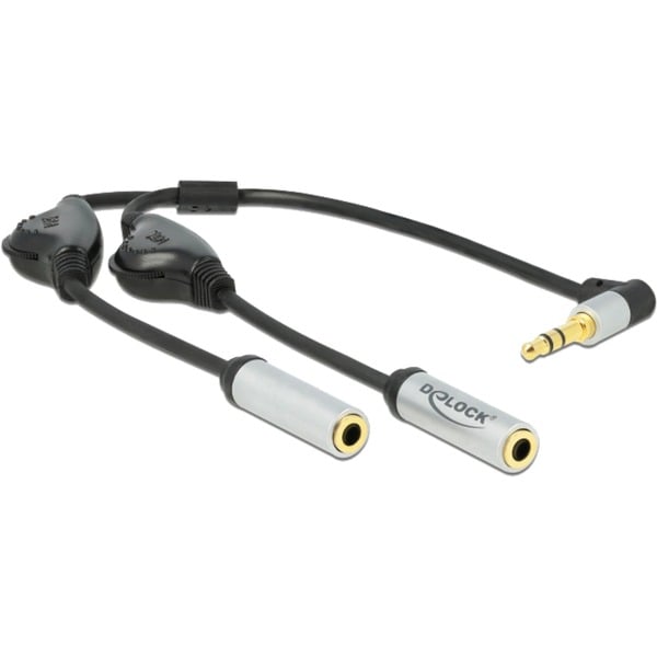 2 xAudio Klinken Y-Splitter Kabel 3,5mm Stereo Stecker auf 2x 3,5mm Buchsen 