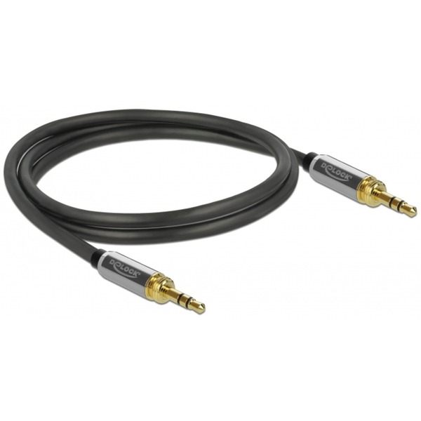 DeLOCK Klinkenkabel 3 5mm 3Pin Stecker > 3 5mm 3Pin Stecker (schwarz 1 Meter mit zwei 6 35mm Schraubadaptern)