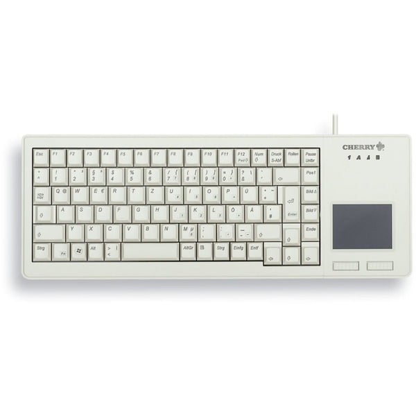 CHERRY XS Touchpad Keyboard G845500, Tastatur grau, DELayout, Rubberdome