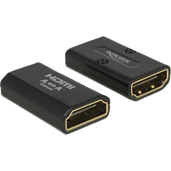 DeLOCK HDMI-A Buchse > HDMI-A Buchse 4K, Adapter schwarz, Gender 