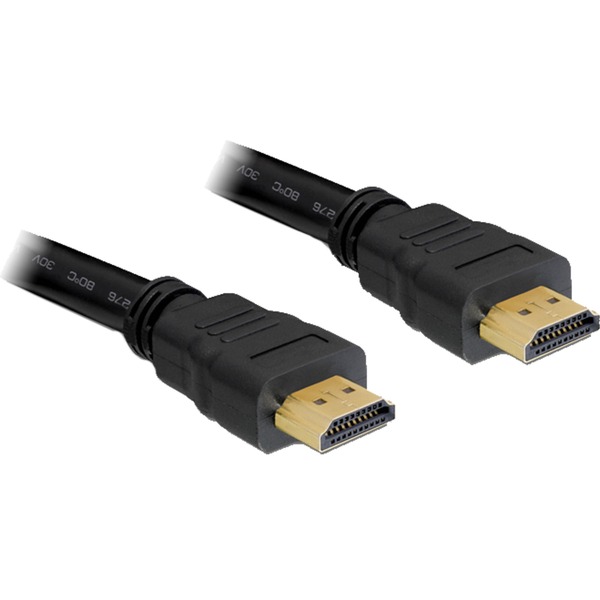 DeLOCK Kabel HDMI-A Stecker > HDMI-A Stecker schwarz, 20 Meter 