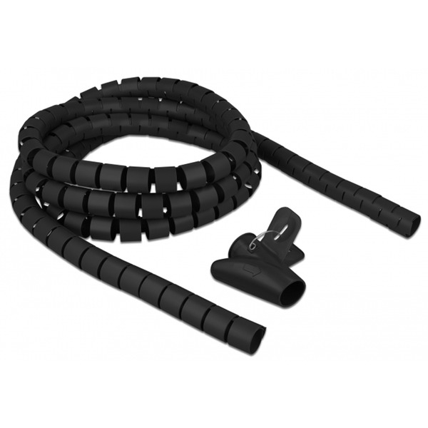 Spiralschlauch Kabelschlauch 10 Mm Durchmesser, 6 Meter Lang, Schwarz, Aus Polyethylen