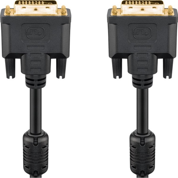 goobay Kabel DVI-D > DVI-D, Dual Link 24+1 schwarz, 15 Meter