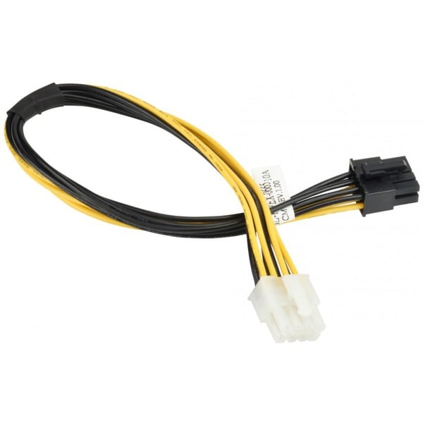 Supermicro Kabel 8Pin CPU > 8Pin PCIe CBLPWEX0665 schwarz/gelb, 30cm