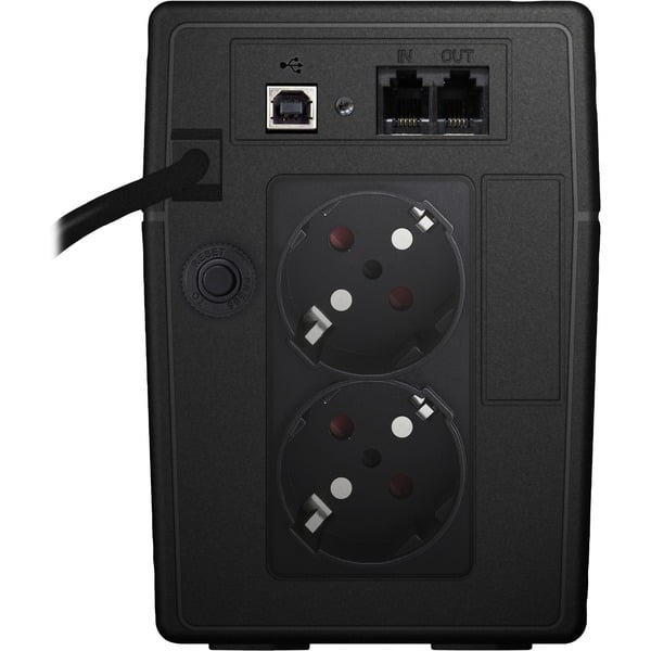 PowerWalker VI 850 LCD USV | Unterbrechungsfreie Stromversorgung 850VA | Mit LCD Display & 2 Schuko Steckdosen