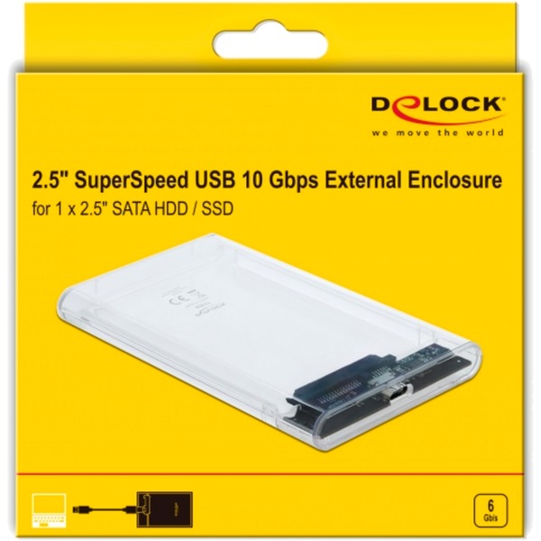 日本メーカー新品 2.5インチ外部エンクロージャーSATAHDDのロックを解除 マルチポートSuperSpeedUSB10 Gbps USB 3.1  Gen DeLOCK