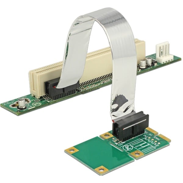 DeLOCK Riser Karte Mini PCI Express > 1 x PCI, Riser Card mit flexiblem