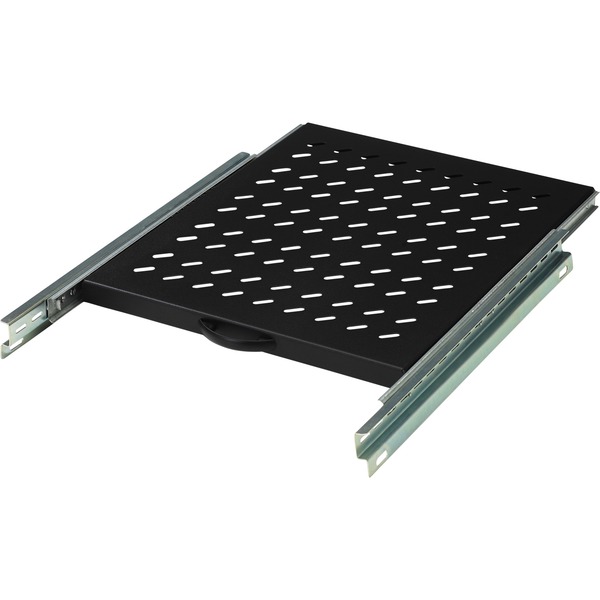 LINK LK19RAIL 4U Halterung Für 19-Zoll-Rackschränke – Zur Montage Von DIN-Schienen-Geräten, Schwarz, Aus Stahl, Tiefe Verstellbar 2-18,5 Cm