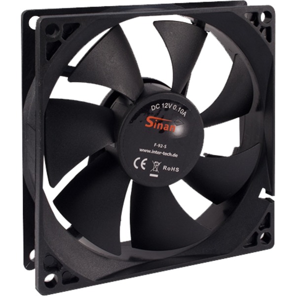 Inter Tech F 92 S 92x92x25mm Geh usel fter Schwarz