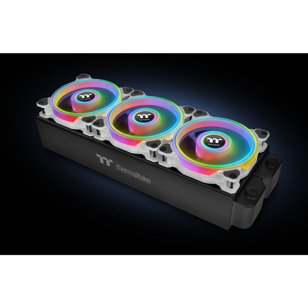 3 Ventiladores RGB Riing Quad 12 De Thermaltake - Blanco, Con 54 LEDs, PWM, Para PC Gaming Y Refrigeración