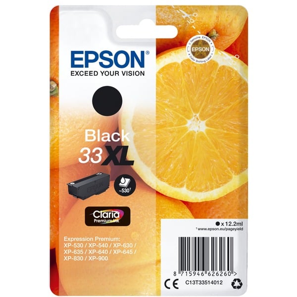 Epson Tinte schwarz 33XL (C13T33514012) Claria Premium