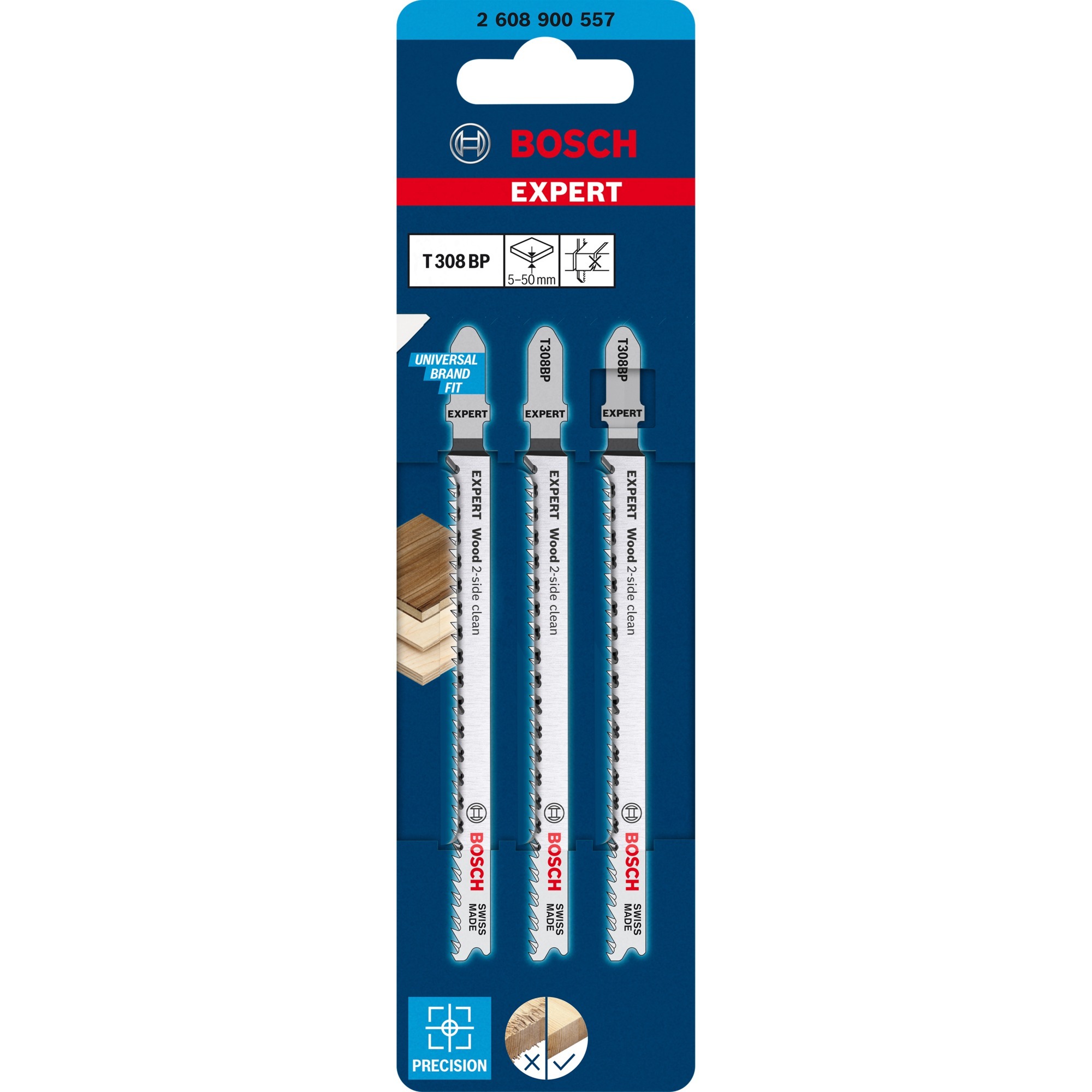 Expert Stichsägeblatt T 308 BP ''Wood 2-side clean''