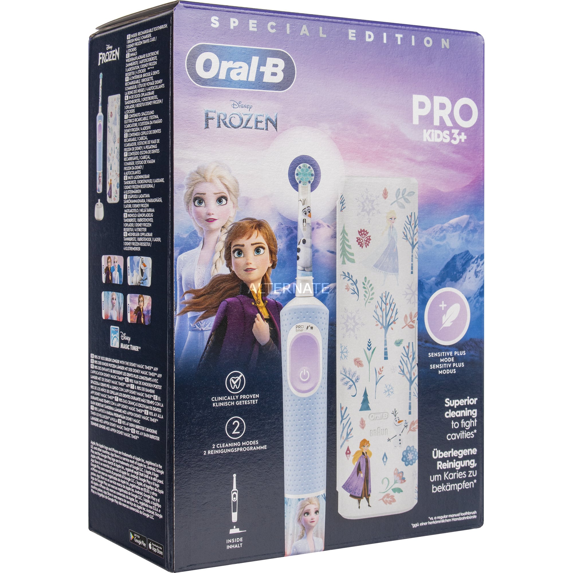 Oral-B Vitality Pro 103 Kids Frozen mit Reiseetui, Elektrische Zahnbürste